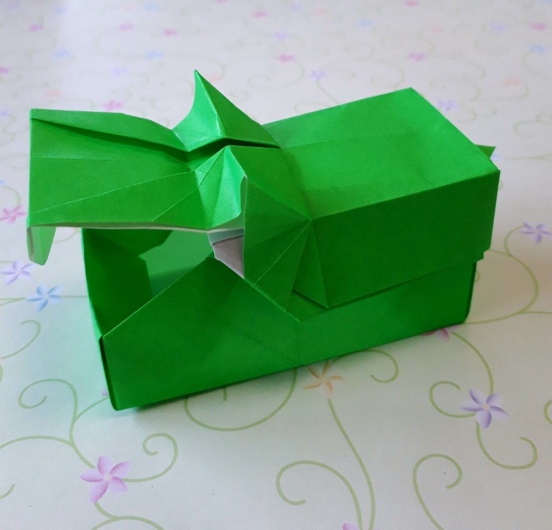 かばばこ(おもしろ動物折り紙) はこかば(おりがみはこどうぶつ) 折り紙の楽しみ