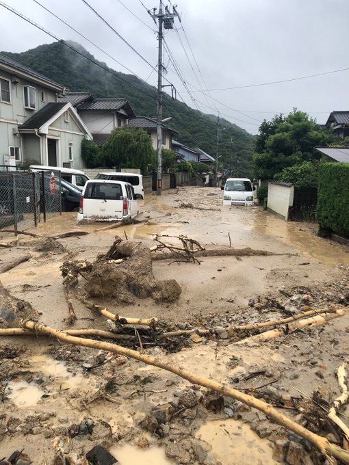 西日本豪雨での町内の被害