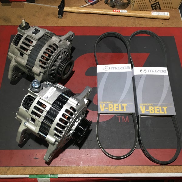 異音 マツダ ロードスター NB8C オルタネーター交換 HKS