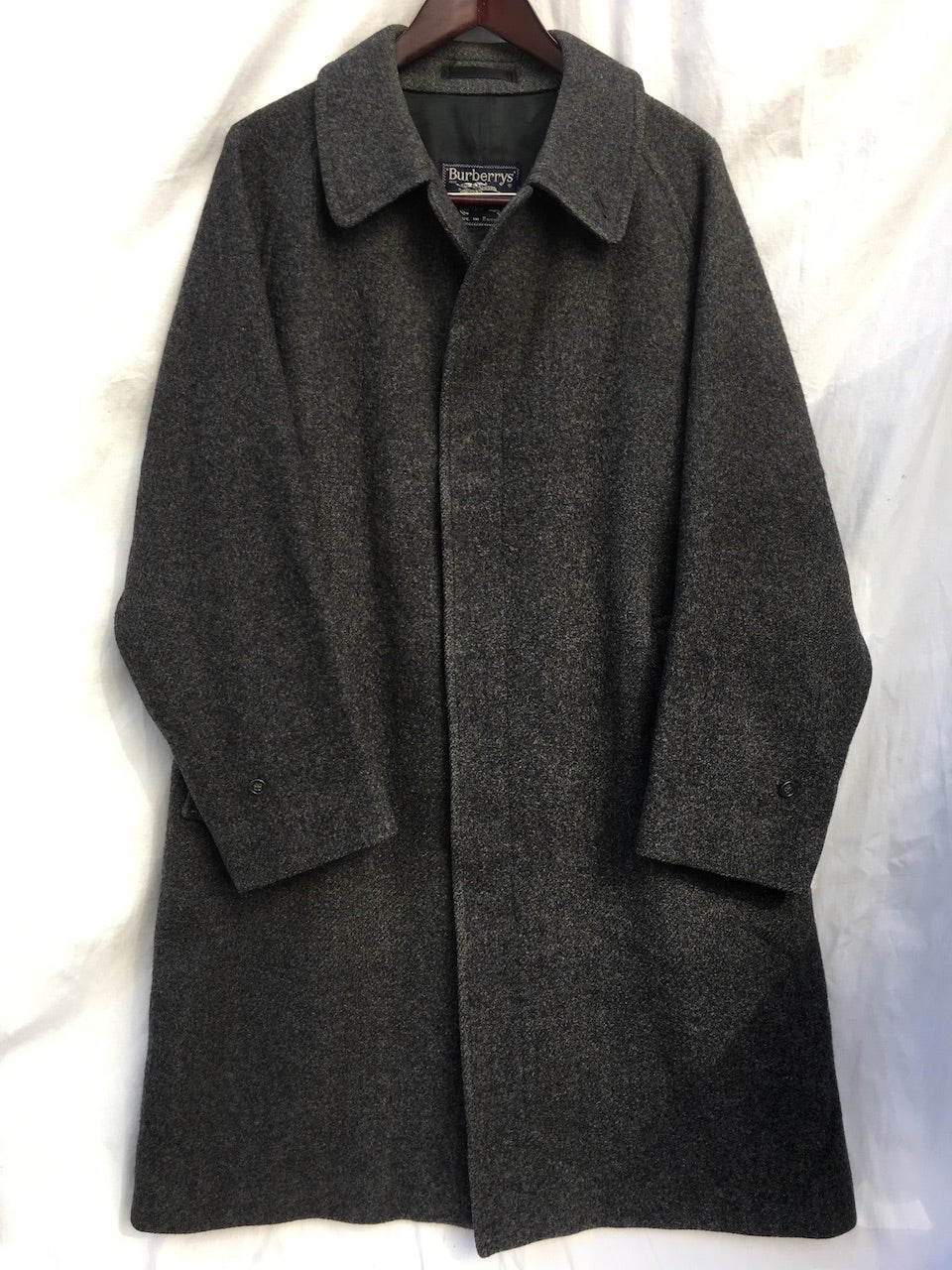 Vintage Burberry Tweed Balmacaan Coat / 1枚袖