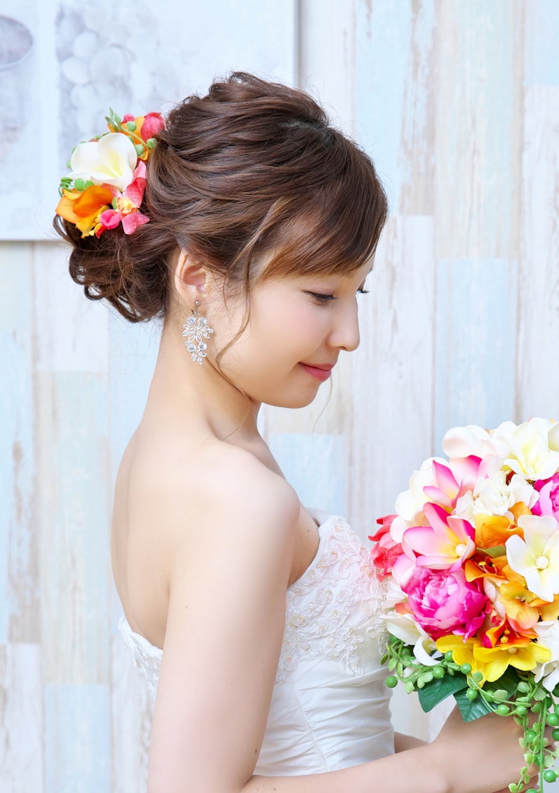 ハワイウェディングの方へヘアスタイルをご提案 Milfelice Wedding Blog