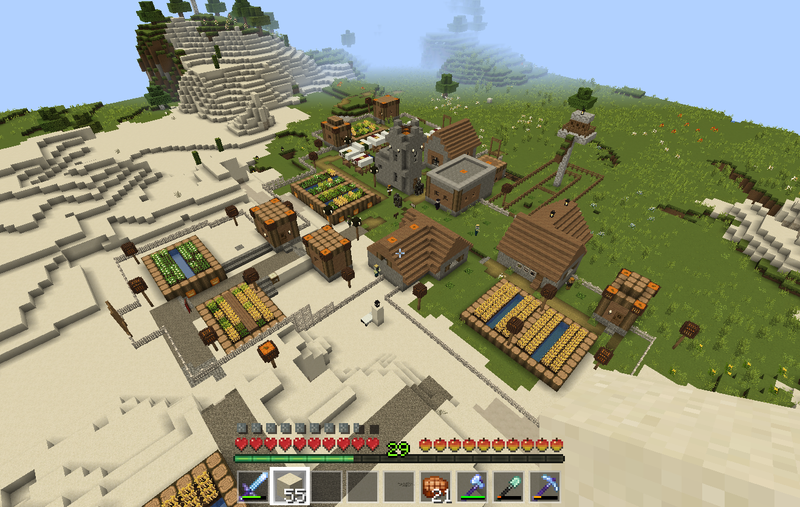 Minecraft 1 13 村を拡張 商業地区へ ３ 福松荘119号室