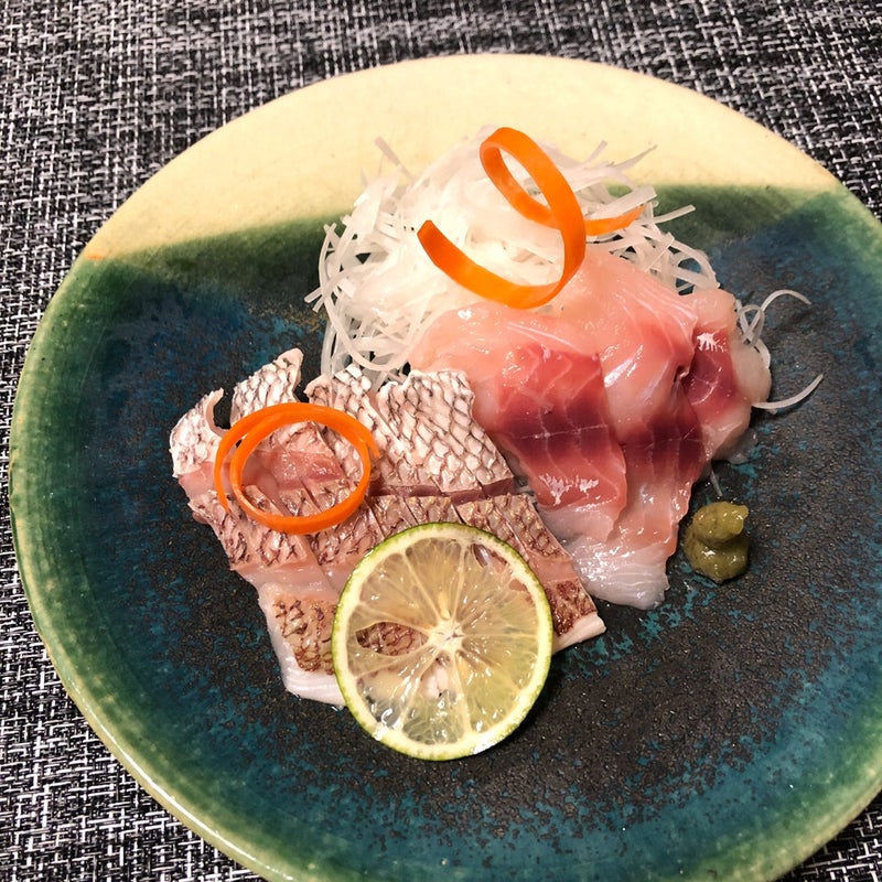秋の日本料理 鯛のお刺身と潮汁 たべもののこえ