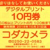 地域限定！デジタルプリント１０円！！の画像