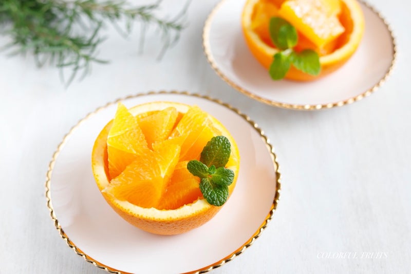 手早く簡単に作れる オレンジカップ の作り方 フルーツ香る暮らしをたのしむ フルーツカッティング フルーツスタイリング教室 カラフルフルーツのブログ