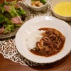 ハヤシライスの晩ご飯の画像