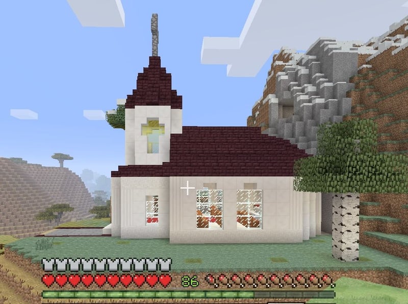 Minecraft 丘の上の小さな教会 ちょこびんのあへー