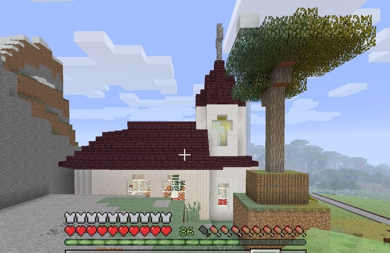Minecraft 丘の上の小さな教会 ちょこびんのあへー
