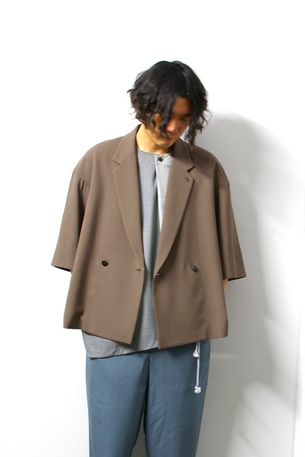 ETHOSENS(エトセンス)/Big SS jacket/Mocha 通販 取り扱い-CONCRETE RIVER