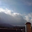 防災　２０１２※明神岳づたいに太めの地震雲が横たわった２日後★山梨（震度５強、Ⅿ５、５）