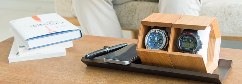 腕時計プレゼントおしゃれ時計置きカシオCASIO / ウオッチマウントインテリア木製