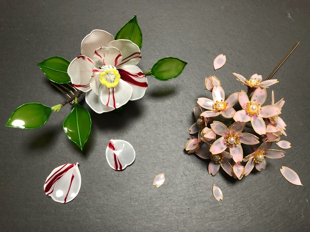 school 桜 | sparkling flower アメリカンフラワー(ディップアート)の 