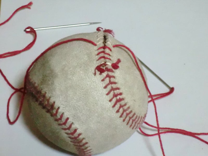 ボールの補修方法・糸キレ時のボールの縫い方 | scorer's blog