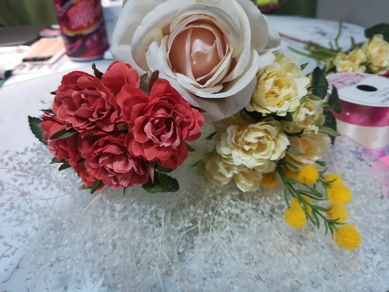 リストブーケを手作りしてみました ブライズメイド用 花嫁向け 結婚式の準備とか手作りとか The Kawabun Nagoya
