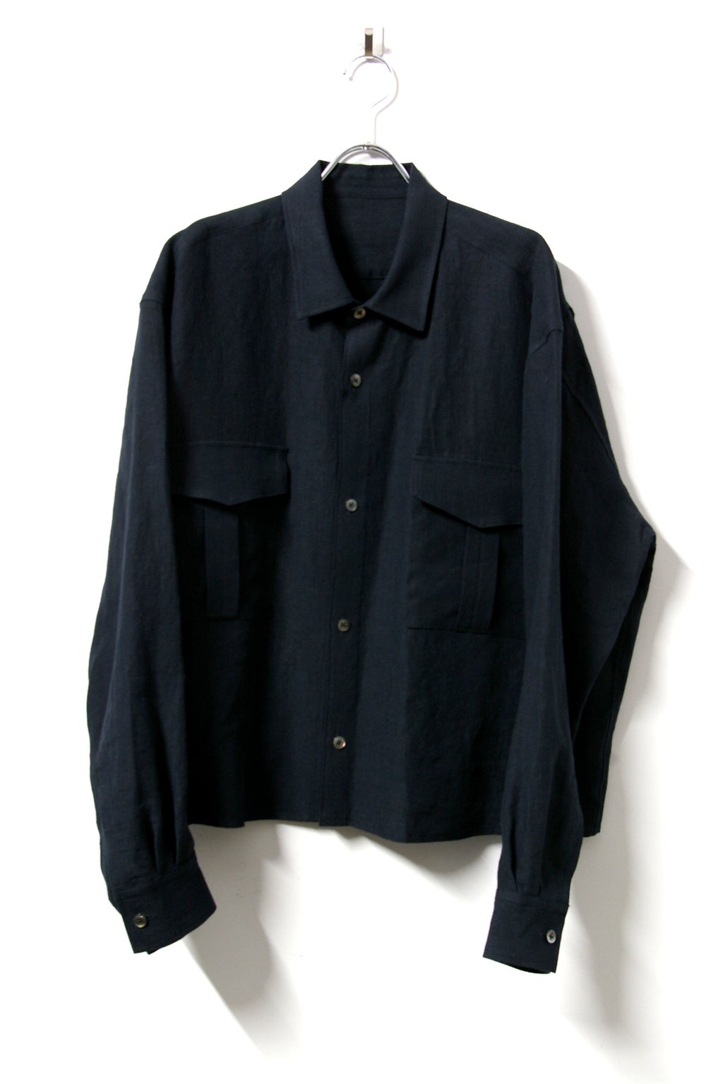 URU(ウル)/LINEN L/S SHORT LENGTH SHIRTS/Navy 通販 取り扱い ...