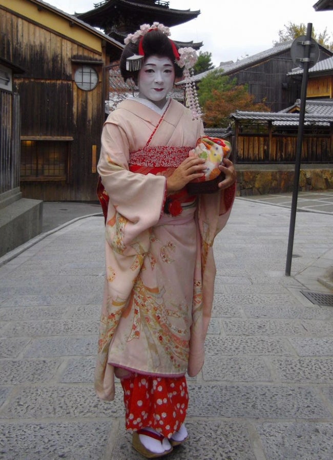 雨の京都で着物散策 女装子るみの挑戦