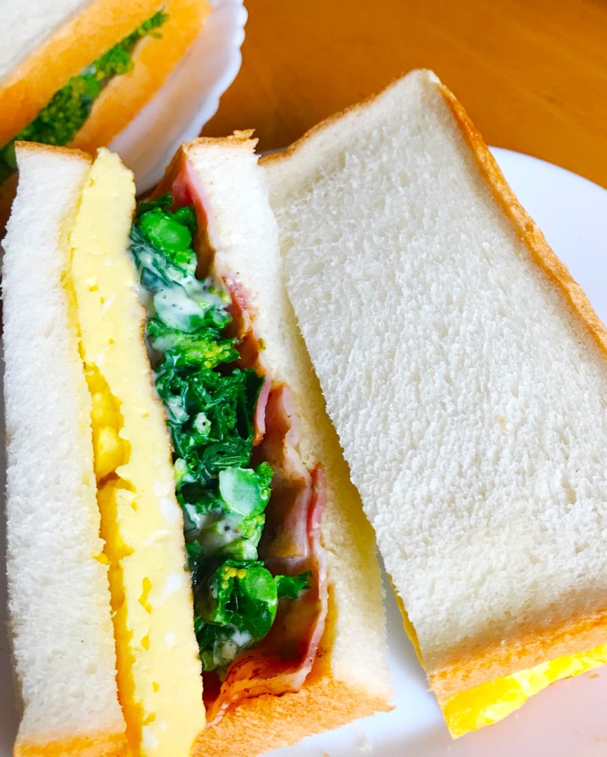 今日のお昼は菜の花を使ってサンドイッチ作りました (衛宮さんちの今日 