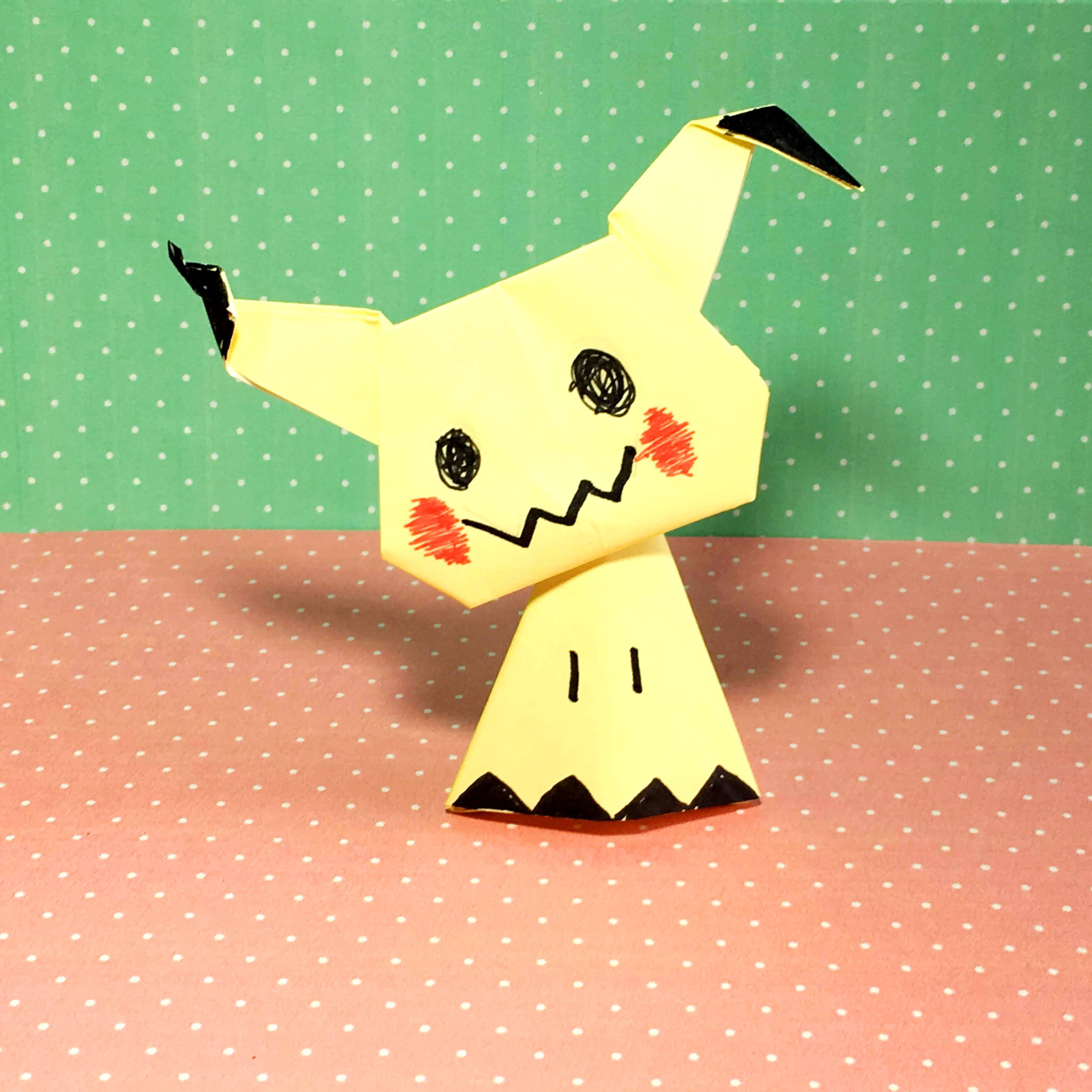 折り紙でポケモンの ミミッキュ を作ってみました Enjoy７のハンドメイドブログ