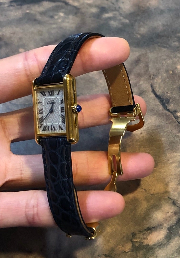 SALE送料無料 Cartier カルティエ クロコ腕時計ベルト 2bJxE