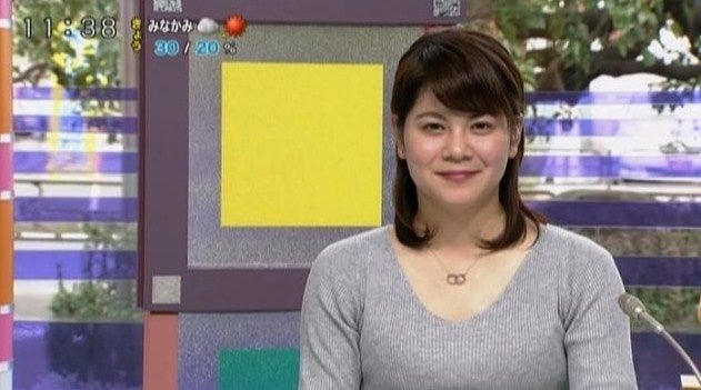 【群馬テレビ】能登瑤子アナのムチムチニット巨乳と元NHK盛岡の新人三上彩奈アナ【ひるポチッ!】
