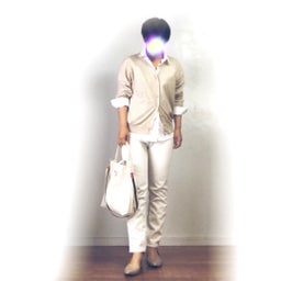 画像 ベージュ&白のシンプルコーデ /GUキッズ服 可愛いー♡ の記事より 2つ目