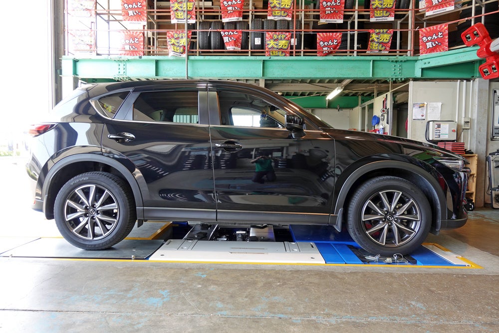 マツダ CX-5 KF2P の 車高調取り付けは これで最終調整します。 | タイヤ館福井インターのブログ