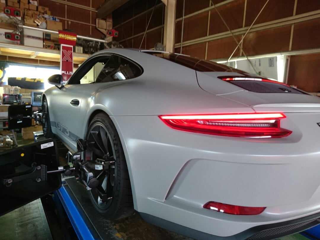 ポルシェ911カレラgt3 アライメント 岐阜の4輪アライメント スバル系チューニング専門店ノーティーベアー の日々の出来事