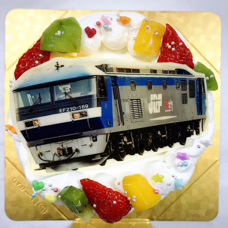 ポップアップイラストフォト 桃太郎貨物列車ケーキl 菓の香サプライズ