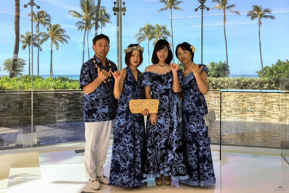 フラ ドレス フラダンス ハワイアンドレス ムームー 結婚式 海外挙式 参列用 ハワイ直輸入生地 ハワイ産 日本国内自社工場縫製 new 