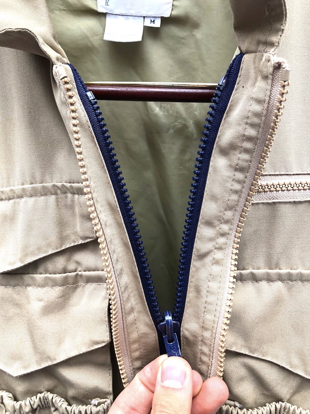 カーキ×インディゴ Orvis カメラマンジャケット フォトグラファー