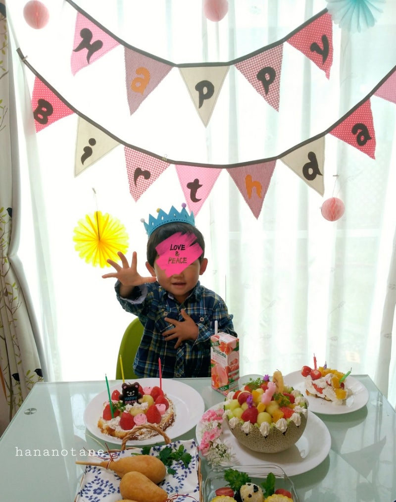 息子３歳誕生日 メロンケーキにアイドル引退 ひとり手作り子育て部 Hananotane