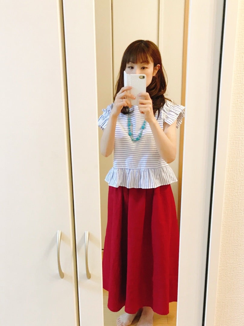 110センチ幅でも作れるロングギャザーフレアースカート | 京都洋裁教室