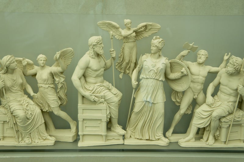 パルテノン神殿の破風の復元模型