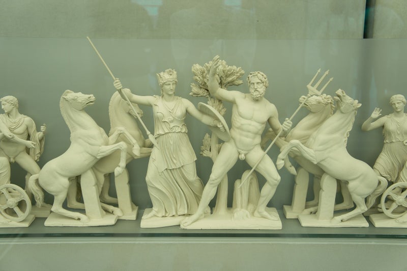 パルテノン神殿の破風の復元模型