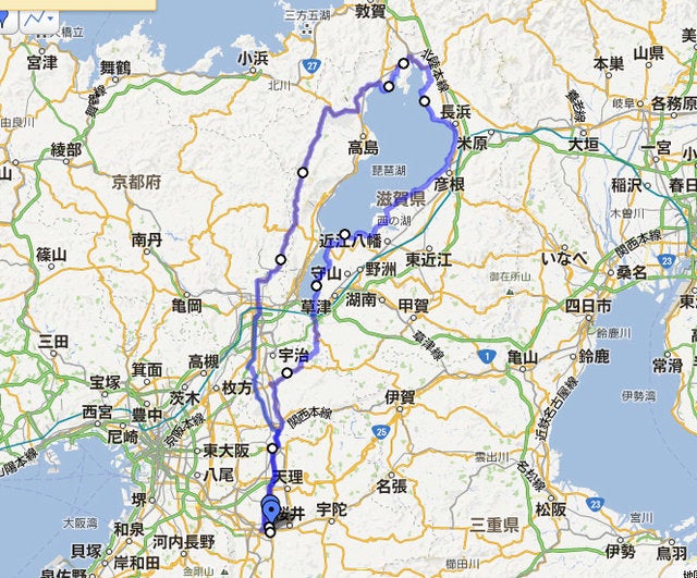奈良から琵琶湖一周３４０km 走って来ましたぞ バイク ツーリングバカ日誌