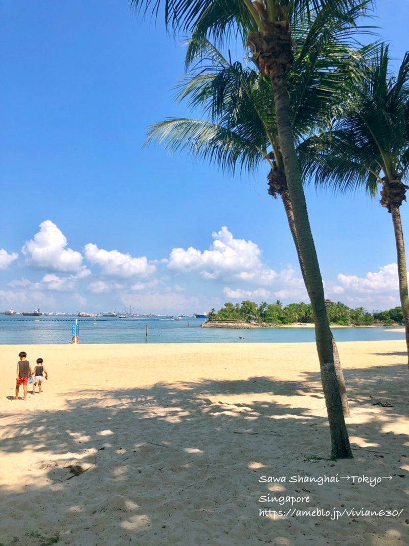 砂遊びもプールも楽しめるビーチカフェ セントーサ島パラワンビーチ Sawa 上海 東京 シンガポール ベトナム 2boys Mama Style