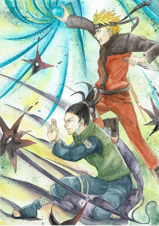 波濤」 NARUTO -ナルト-より、うずまきナルトと奈良シカマル