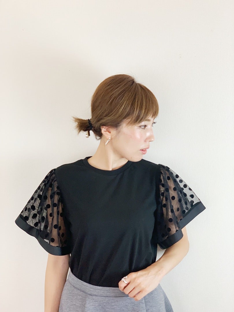 7/18発売！～original～お袖ドットチュールトップス | TREFLE+1 