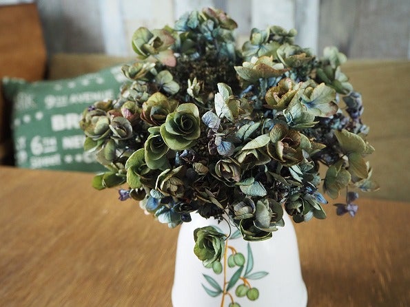 秋色アジサイのドライフラワーを作って飾ろう Olivegardening With Succulent