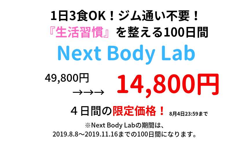 オンライングループダイエットNext Body Labの記事画像