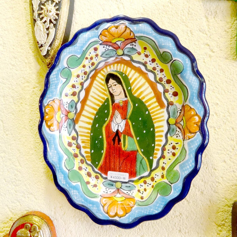メキシコのマリア様のタラベラ焼き陶器絵皿 Pick Up メキシコ雑貨 Mano マノ 神戸 のブログ