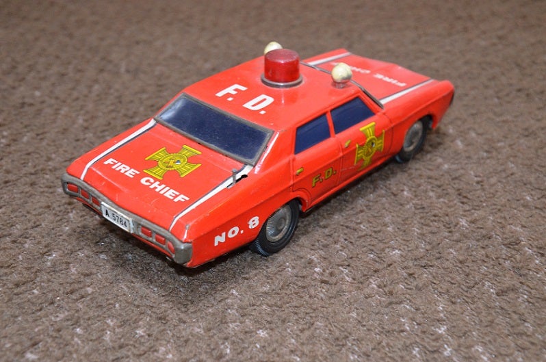 レトロ玩具その６ ブリキの消防車「ファイヤーチーフカー」 | 「レッド 