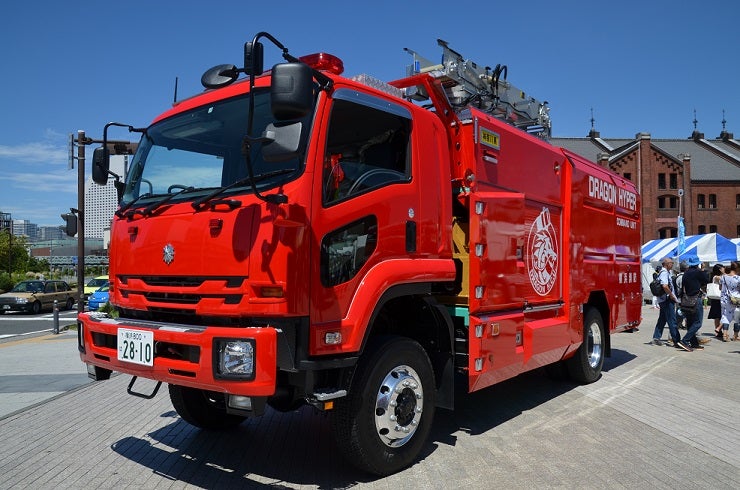 横浜防災フェア２０１８ 横浜消防 レッド インパルスの消防車 ブログ