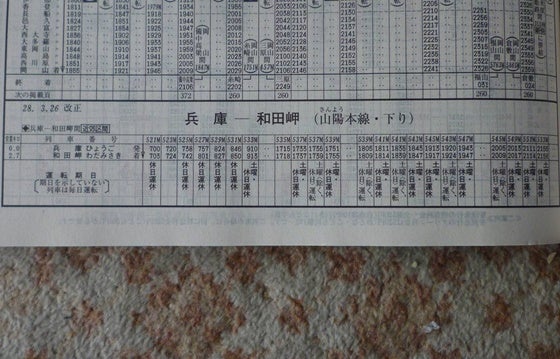 番外 時刻表からわかる、「和田岬線」現在と過去の姿 | コウさんのコウ 