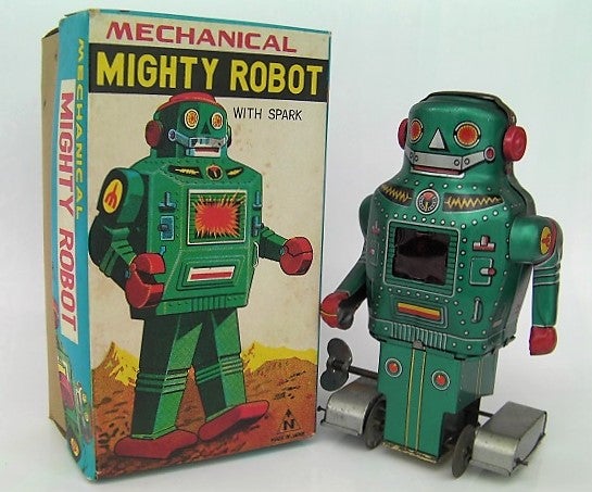1960年代の野口玩具オリジナル『マイティ ロボット』と復刻 