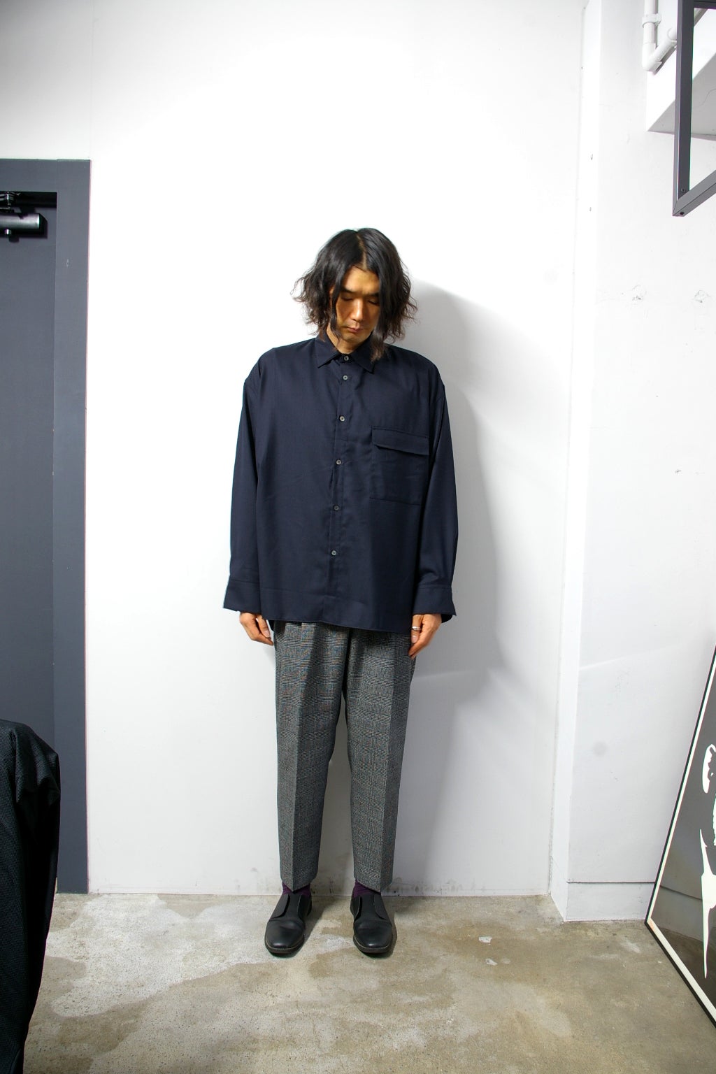 stein(シュタイン)/TWO TUCK WIDE TROUSERS/Glen check 通販 取り扱い 