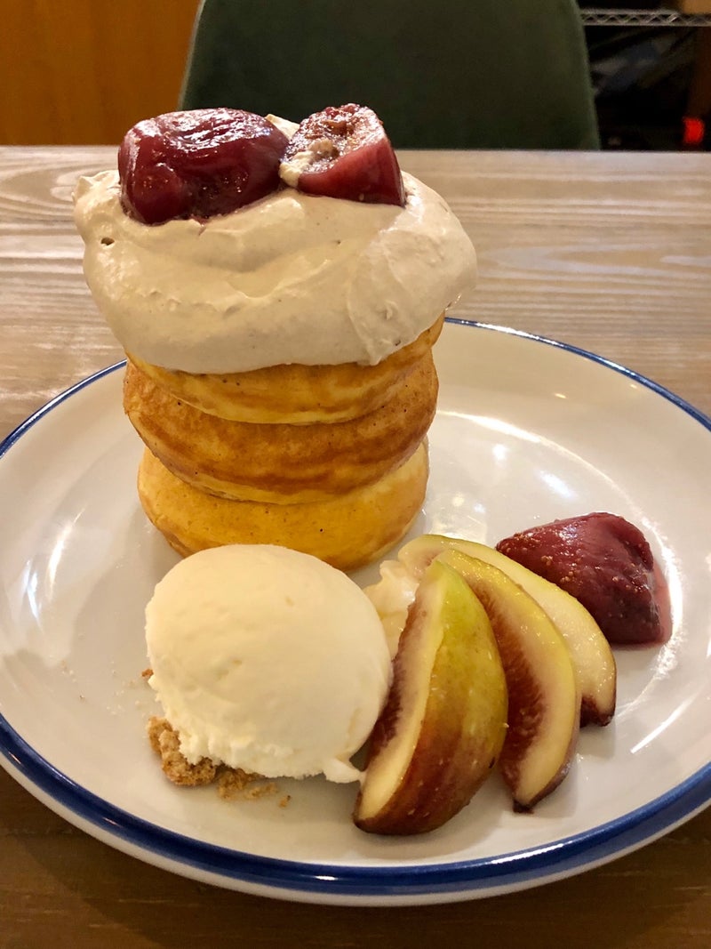 Diorama Cafe 池袋 ジオラマカフェ の イチジクと紅茶クリームのパンケーキ Kendamaのブログ