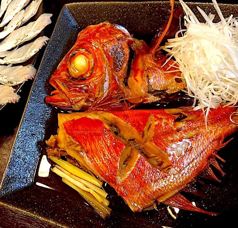 太刀魚の刺身 炙り ミニ甘鯛の刺身 金目鯛の煮付け メタボな男の料理日記