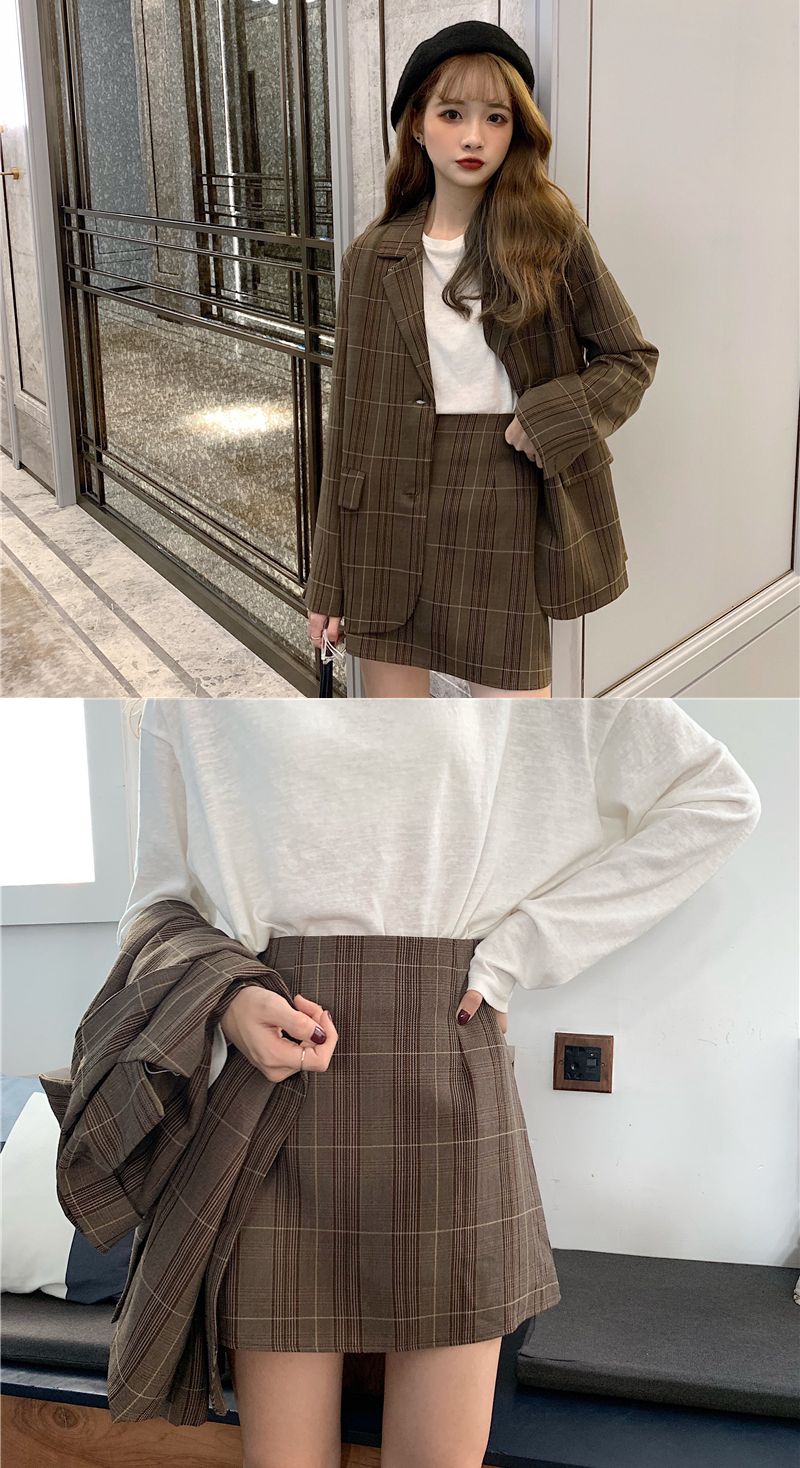 韓国ファッション】レディース セットアップ ジャケット ＋ スカート