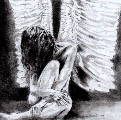 鉛筆画 妖精 堕天使 過去絵 イラストだらけ